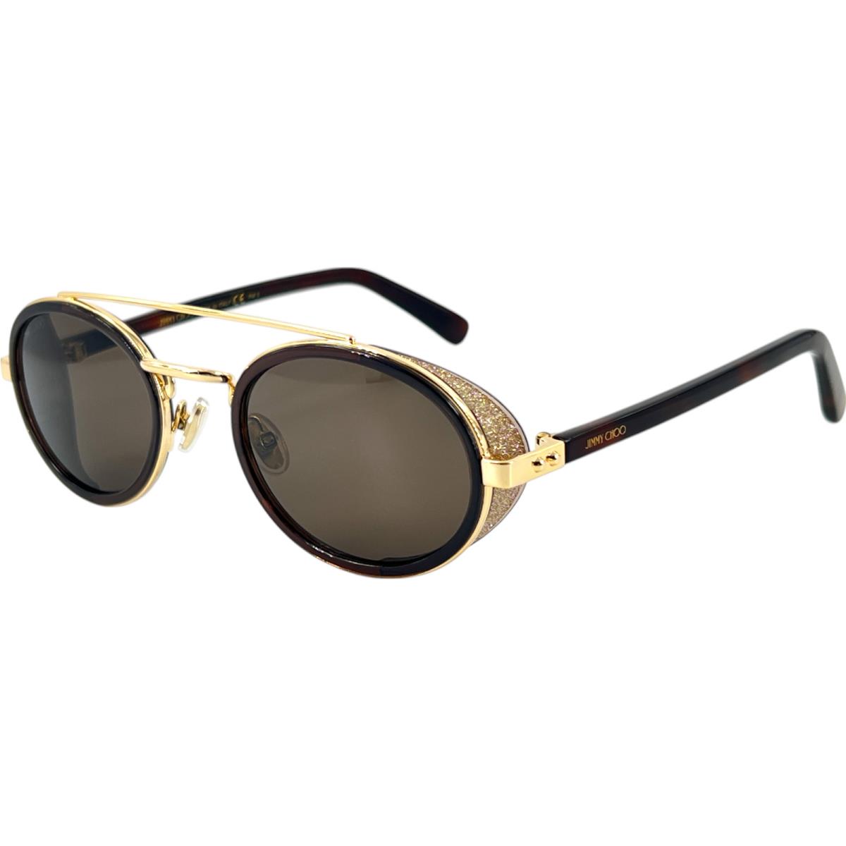 Jimmy Choo Tonie S Womens Metal Sunglass 0FG4 Brown Gold 51-23 Italy w Case