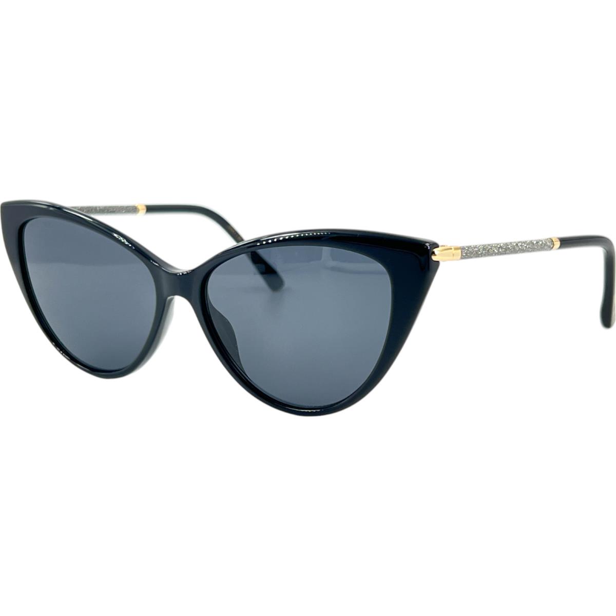 Jimmy Choo Val S Womens Plastic Cat Eye Sunglass 0807IR Black 57-15 Italy w Case