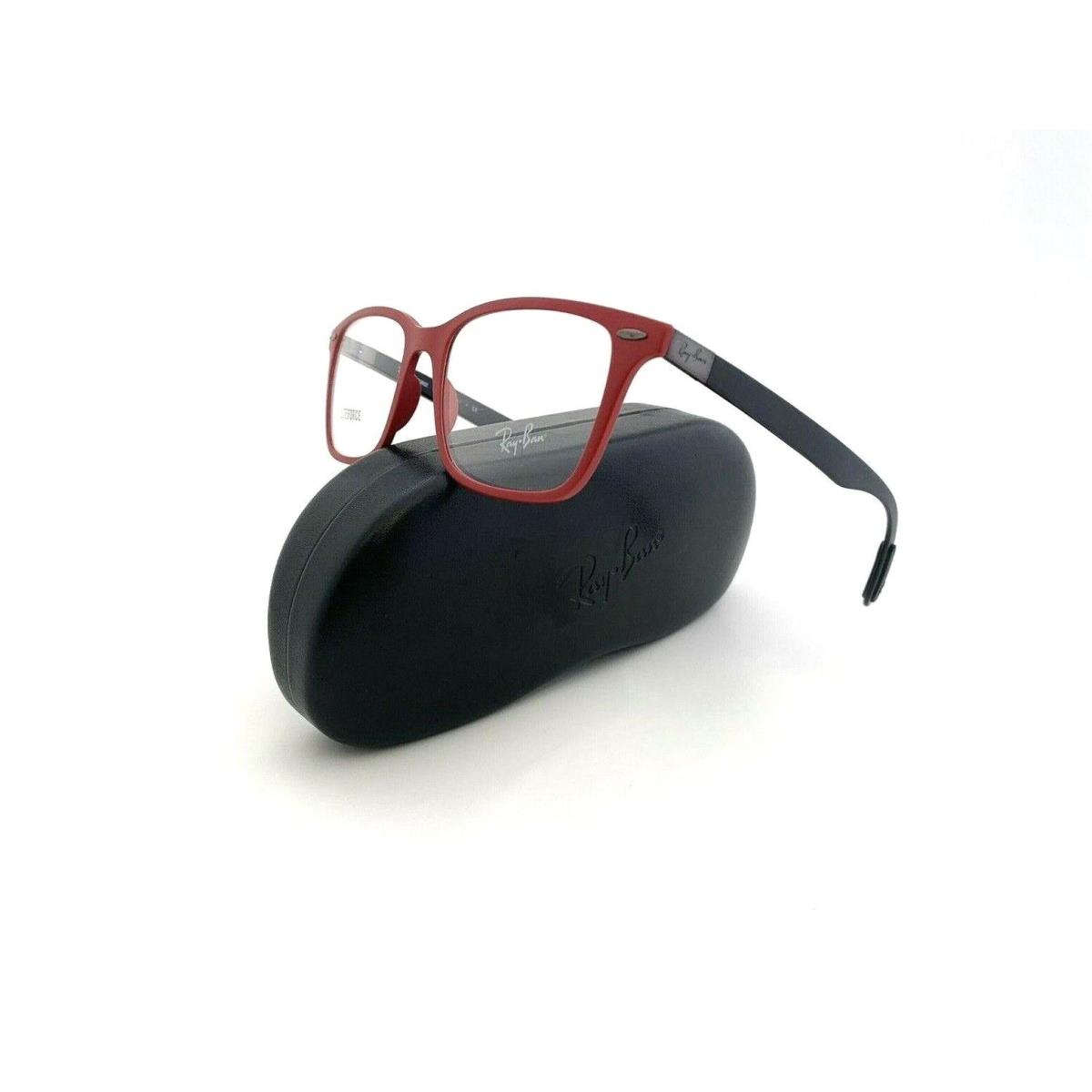 Ray-ban Frames Matte Red Acetate RB 7144 5772 53 18 150 Mens Eyeglasses