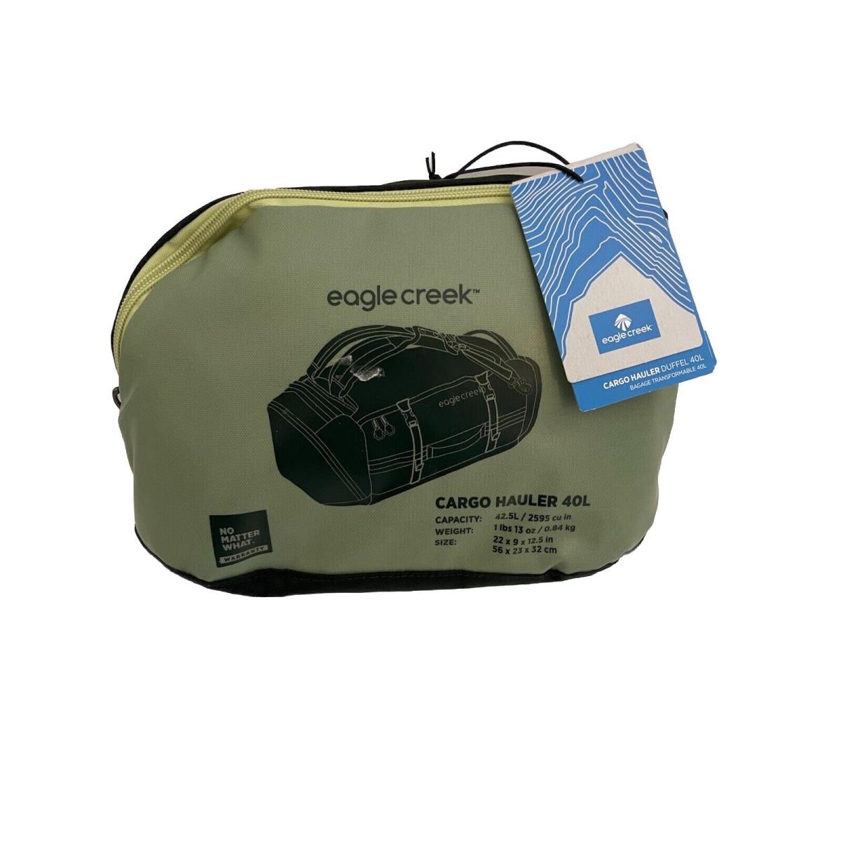 Eagle Creek Cargo Hauler 40L Folding Duffle Bag Mossy Green Travel Outdoor