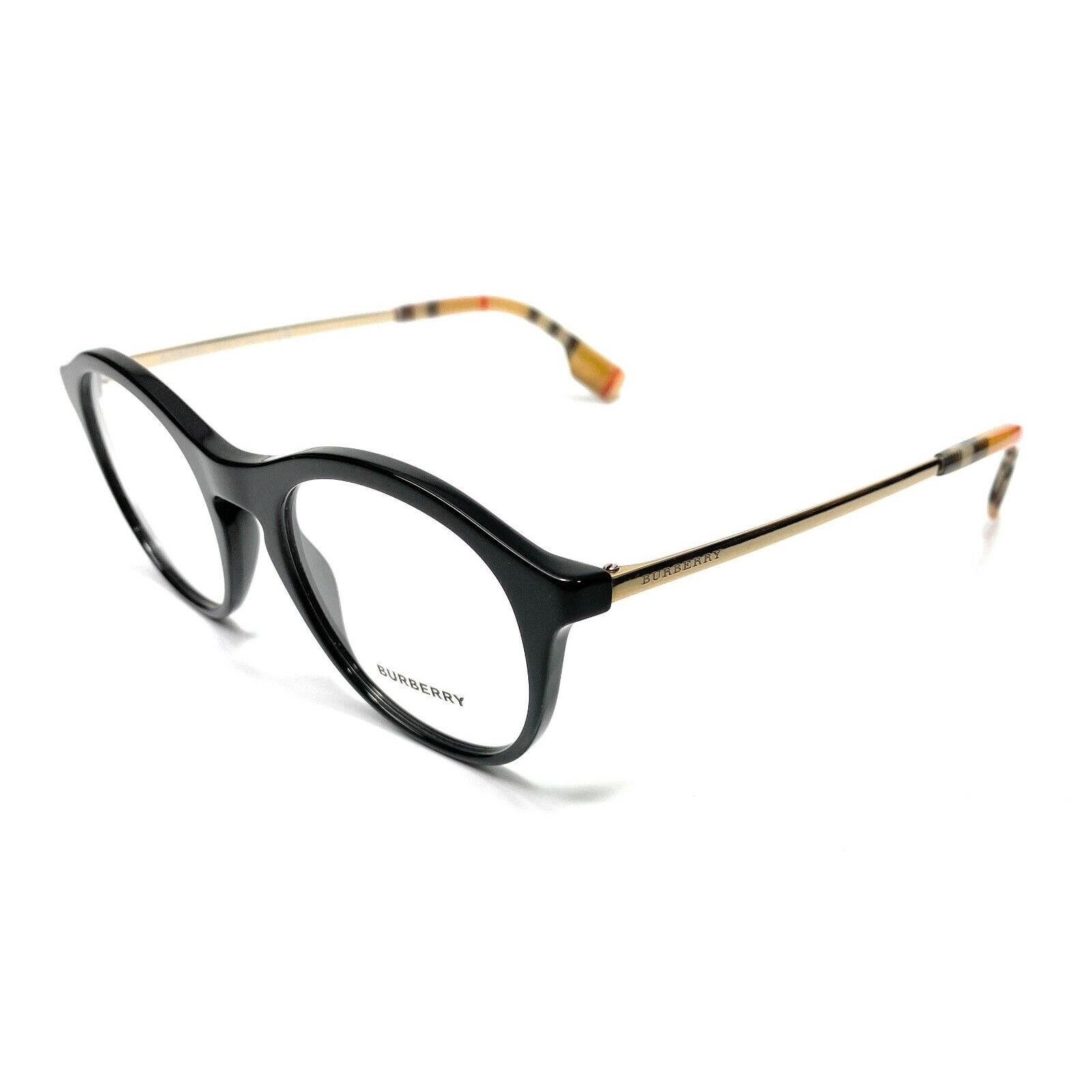Burberry BE2287 3001 Black Women Round Eyeglasses Frame 50mm