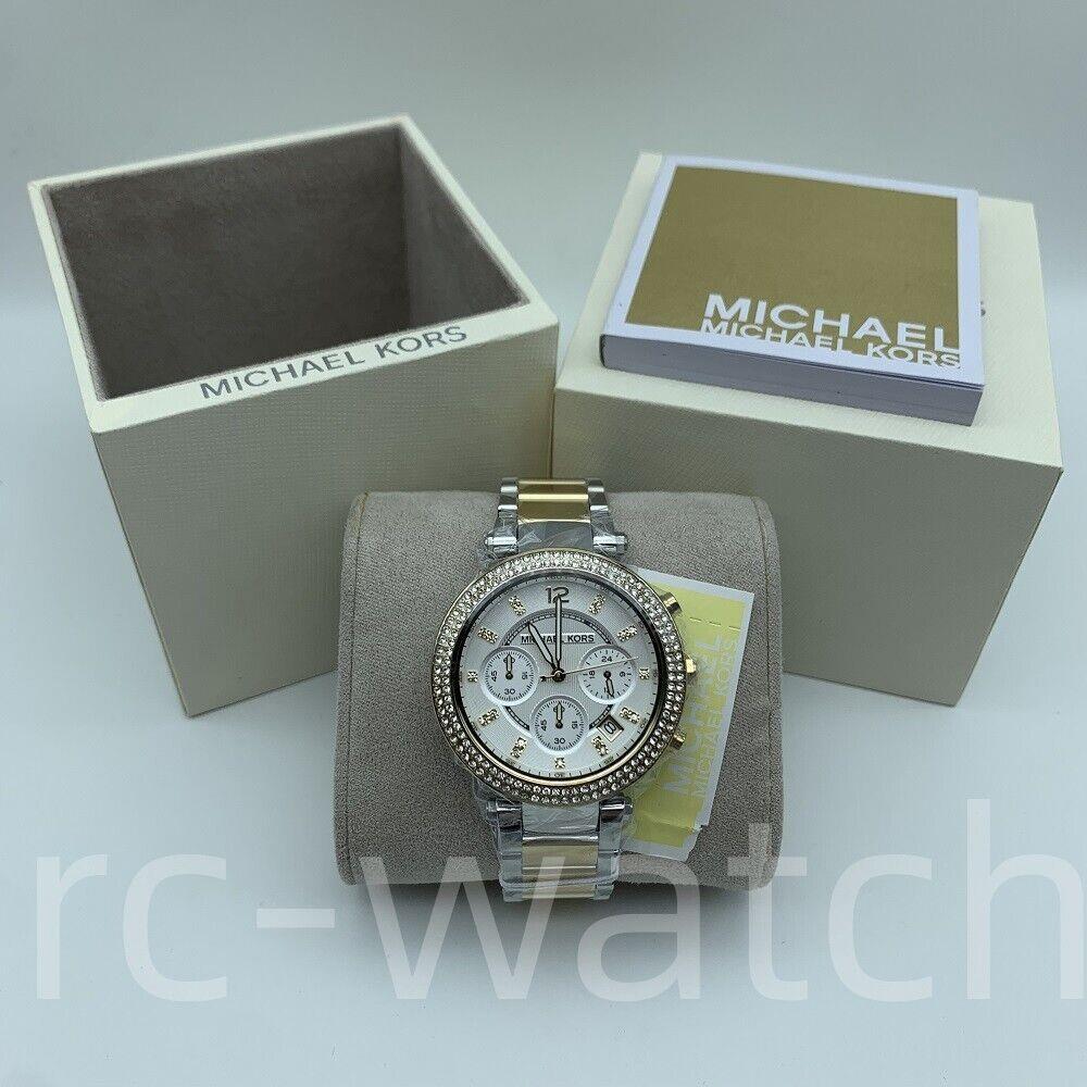 Michael Kors MK5626 Parker White Dial Two Tone Stainless Steel