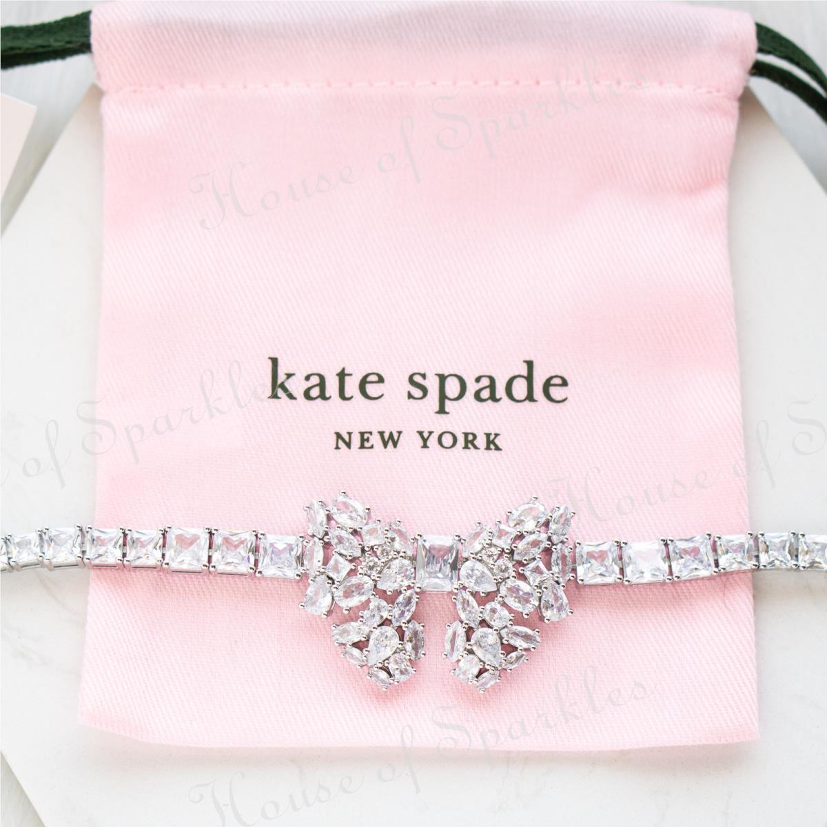 Kate Spade Take A Bow Bracelet Crystal Silver