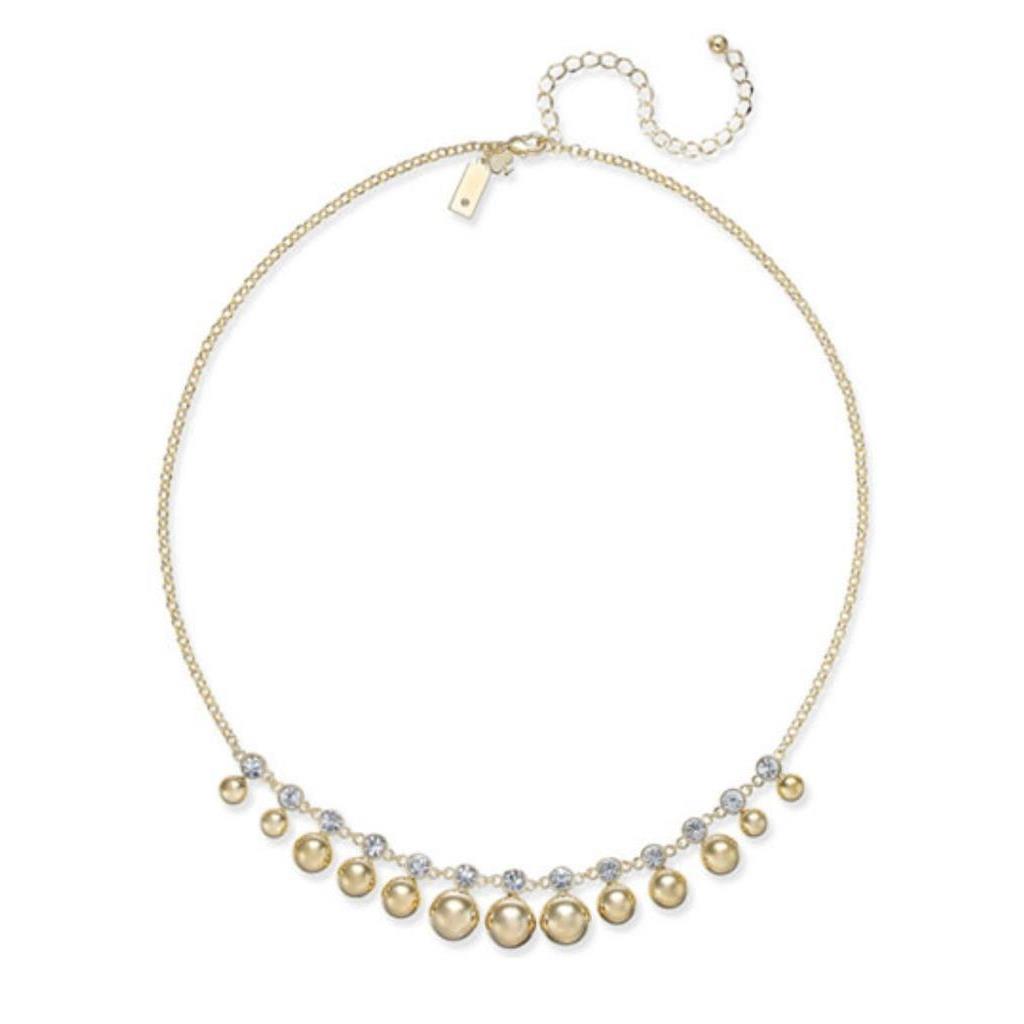 New Kate Spade New York Golden Girl Gold Plated Mini Necklace WBRUE667