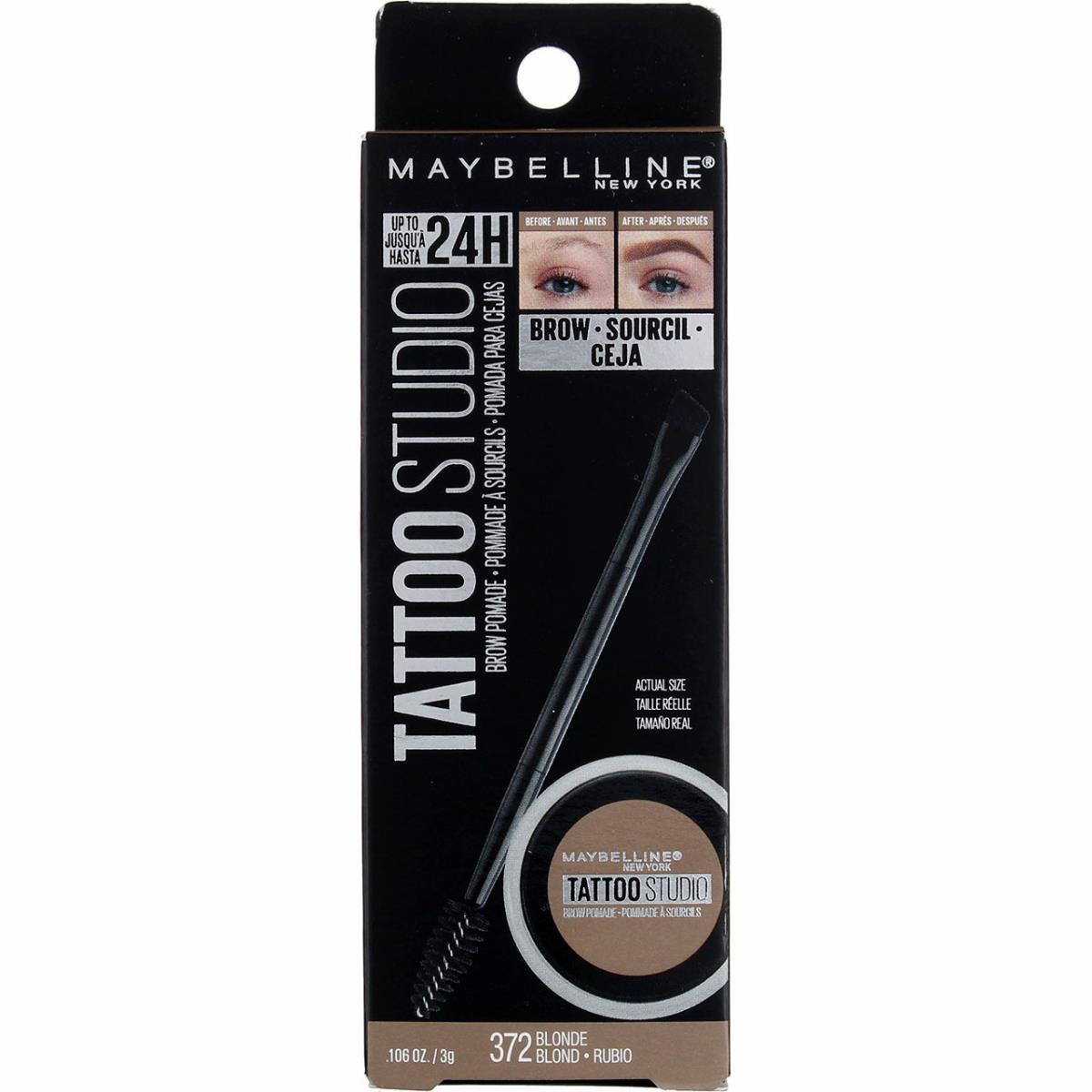 6 Pack  Tattoo Studio Brow Pomade Blonde 372 0.106 oz by Maybelline