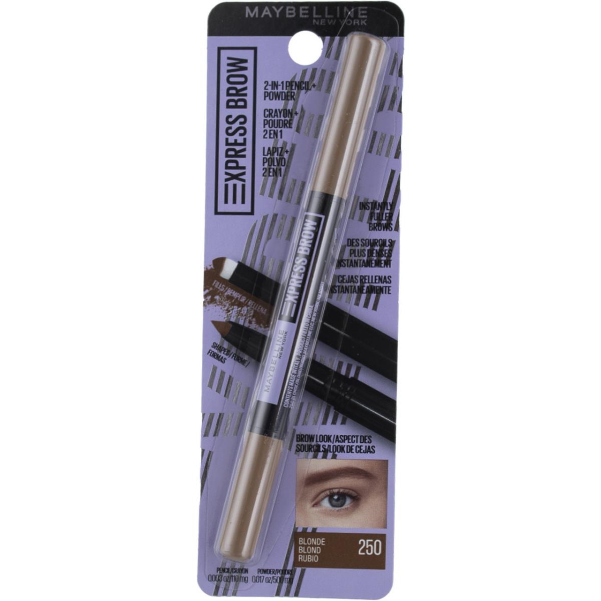 4 Pack Maybelline Express Brow Skin Awaken 2-in-1 Pencil + Powder Blonde