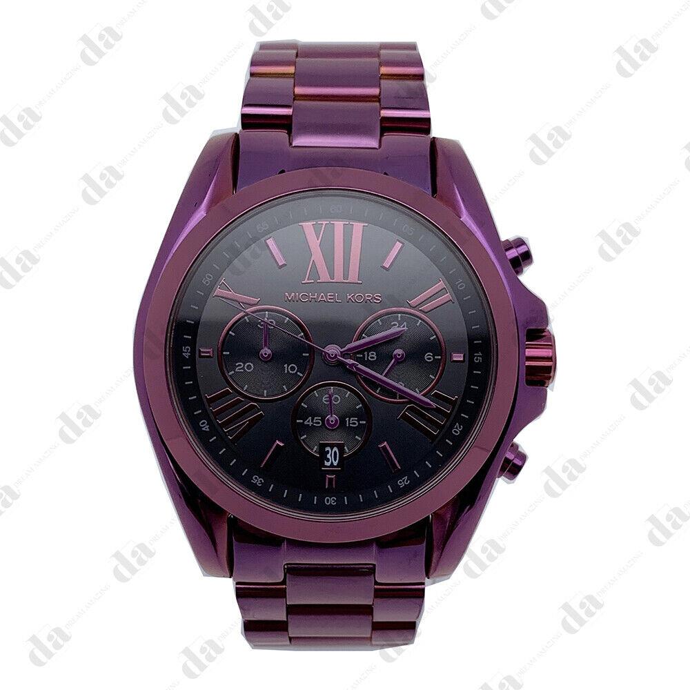 Michael Kors MK6398 Bradshaw Chronograph Black Dial Purple Unisex Watch