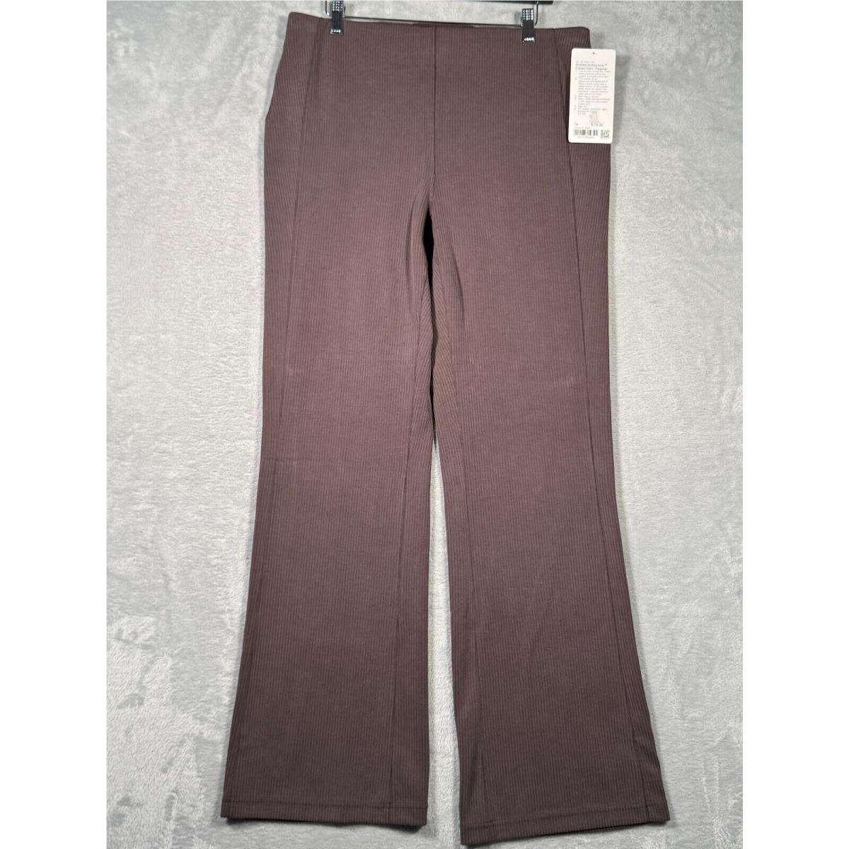 Lululemon Pants Womens 14 Brown Ribbed Softstreme Flared Regular Espresso