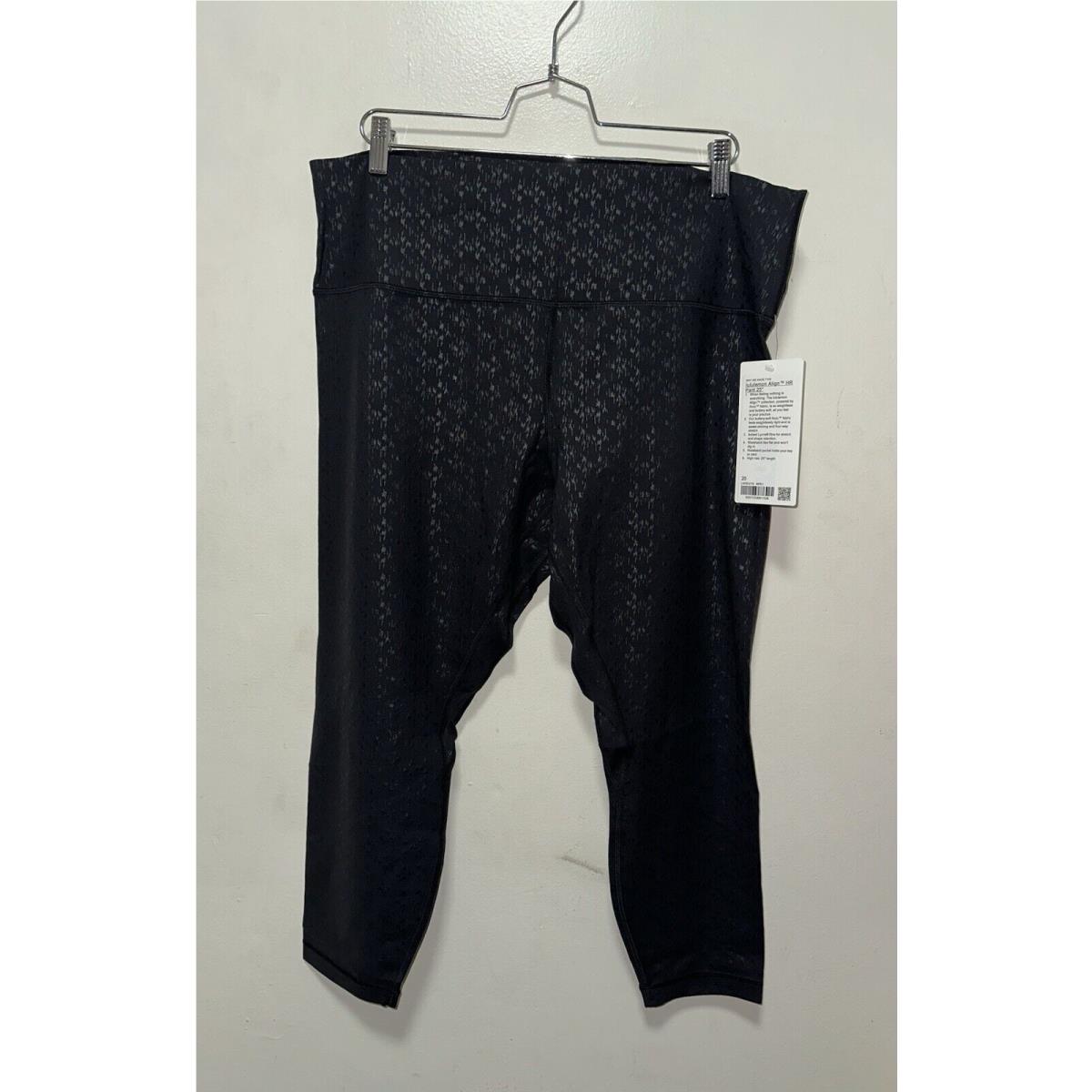 Lululemon Align HR Pant 25 Size 20 Black High Rise Nulu Mfei