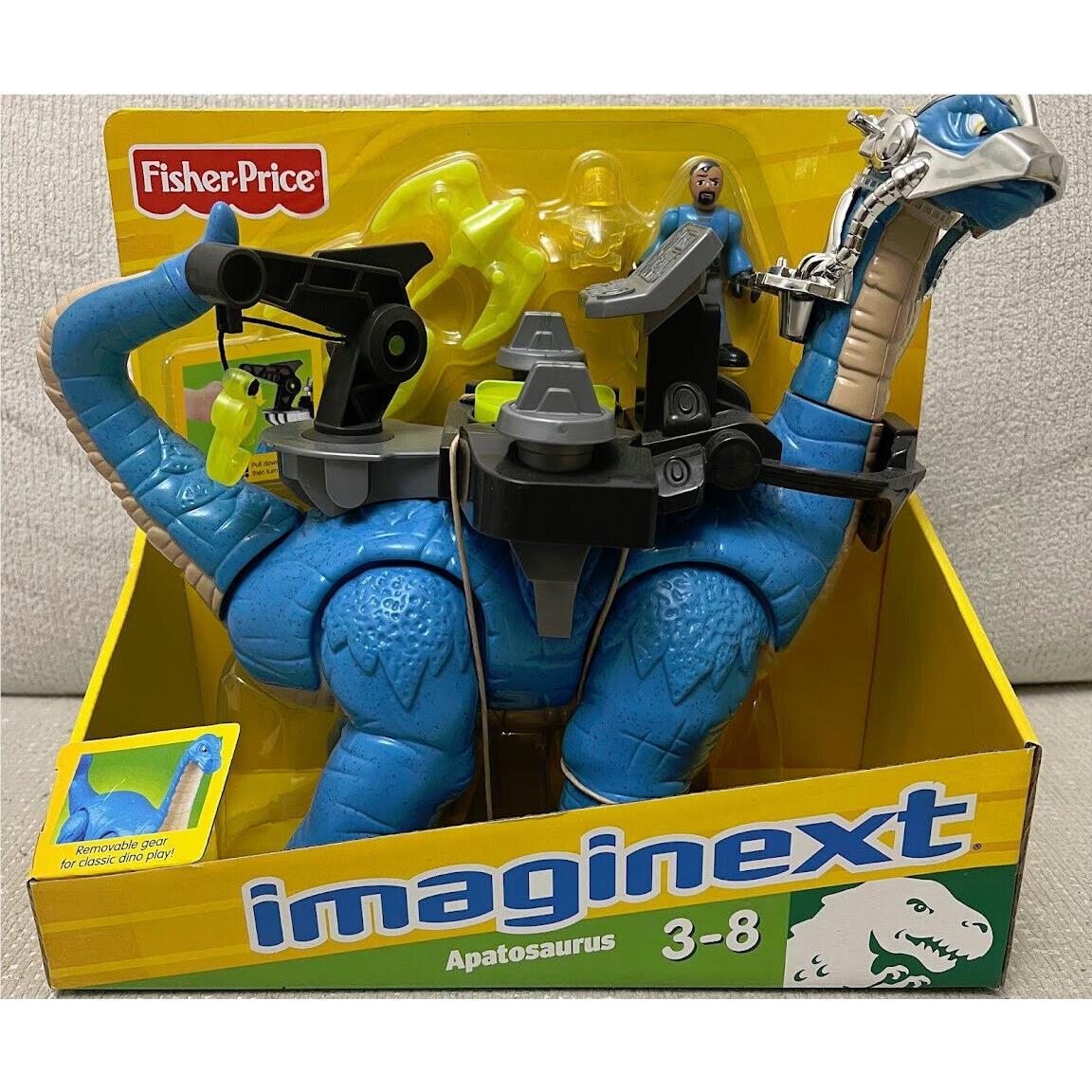 Imaginext Apatosaurus 2011 Blue Dinosaur Action Figure Toy w Armor Nip W2606