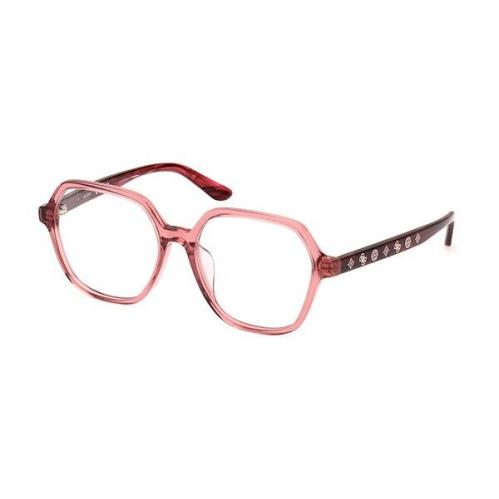 Guess GU50155-D 069 Pink Square Plastic Optical Eyeglasses Frame 53-16-140