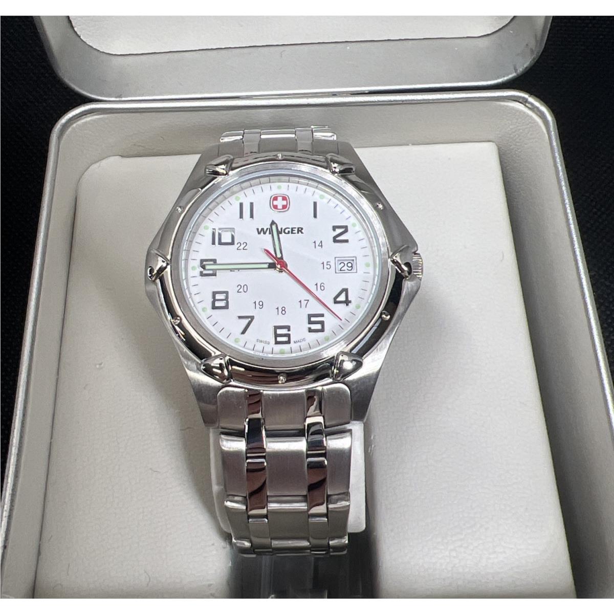 Swiss Army Men s  Stainless Army 42mm Watch 7311x Box Papers by Wenger
