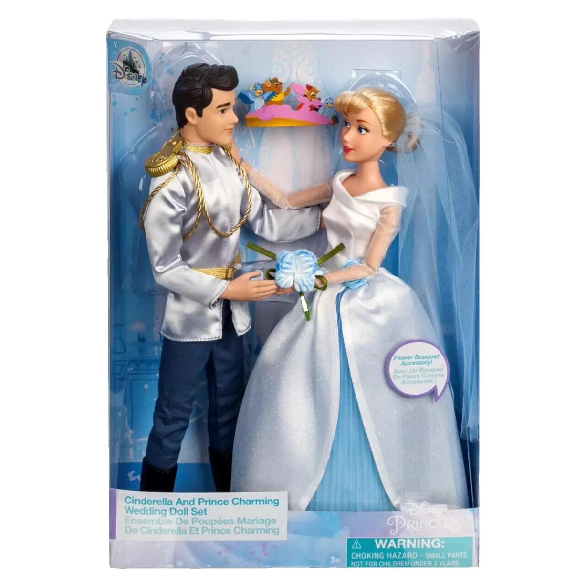 Disney Princess Cinderella and Prince Charming Wedding Doll Set 2024