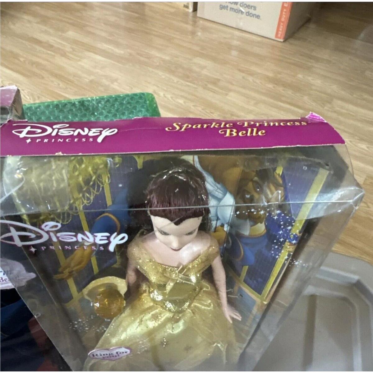 Disney Sparkle Princess Belle Barbie Doll w/ Adjustable Ring 2004