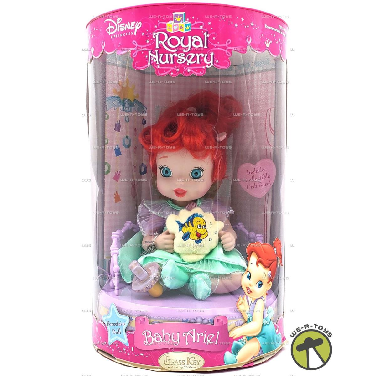 Disney Princess Royal Nursery Baby Ariel Porcelain Doll 2006 Brass Key 2761