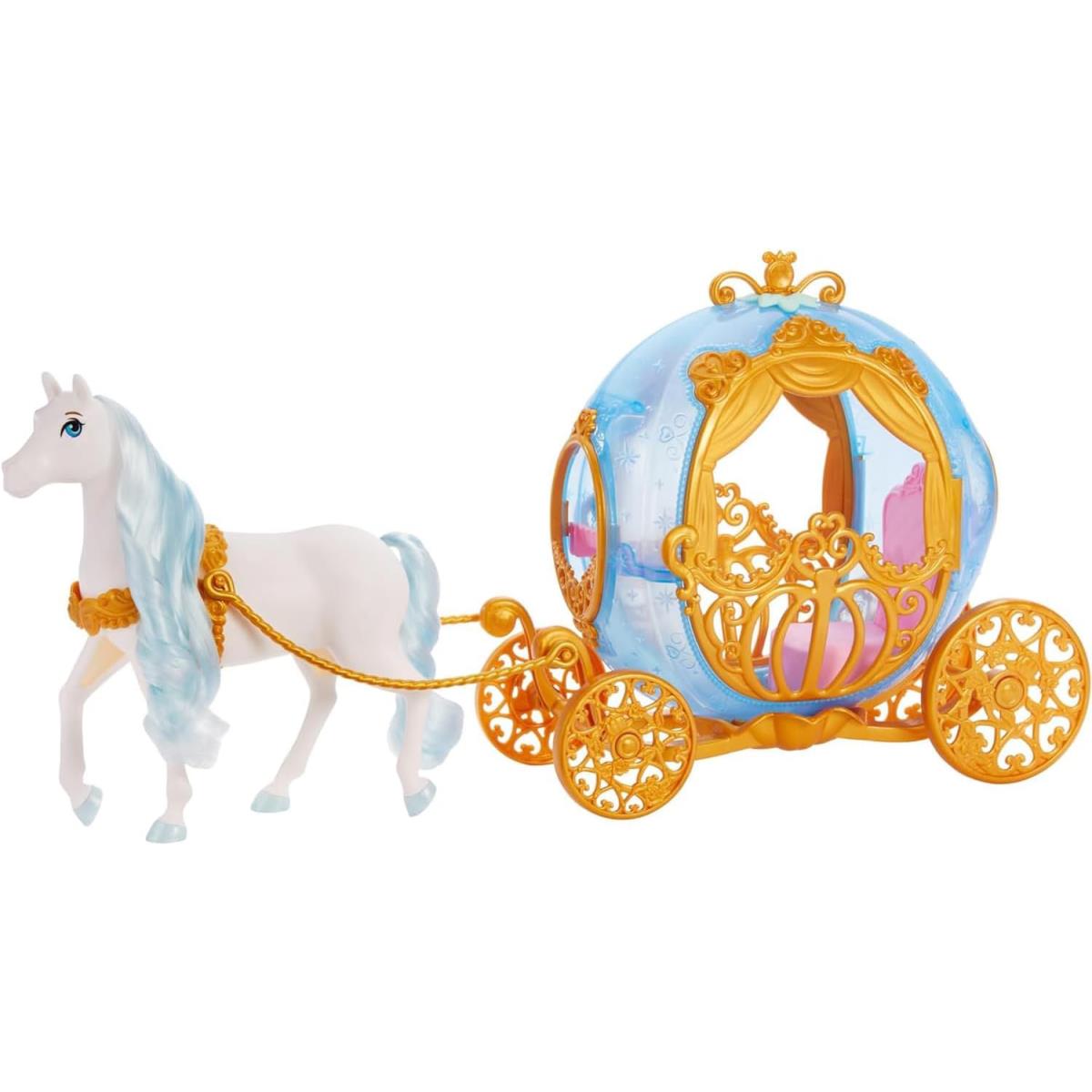 Mattel Disney Princess Toys Cinderella S Rolling Carriage Fashion Doll-sized w