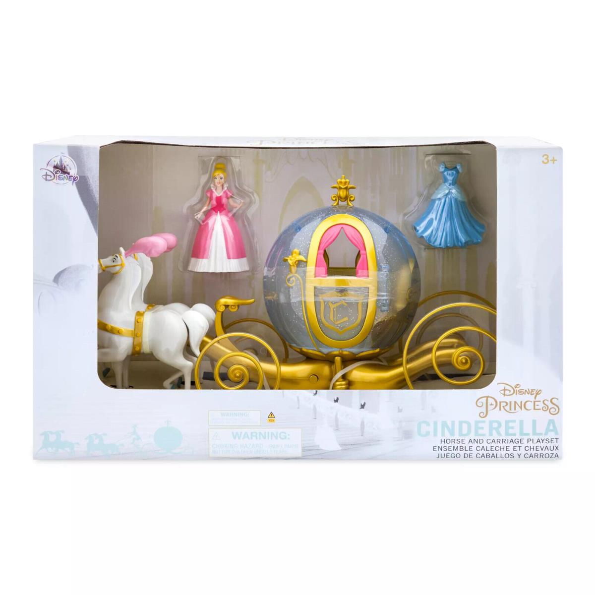 Disney Princess Cinderella Light Up Horse and Carriage Play Set Doll Figure