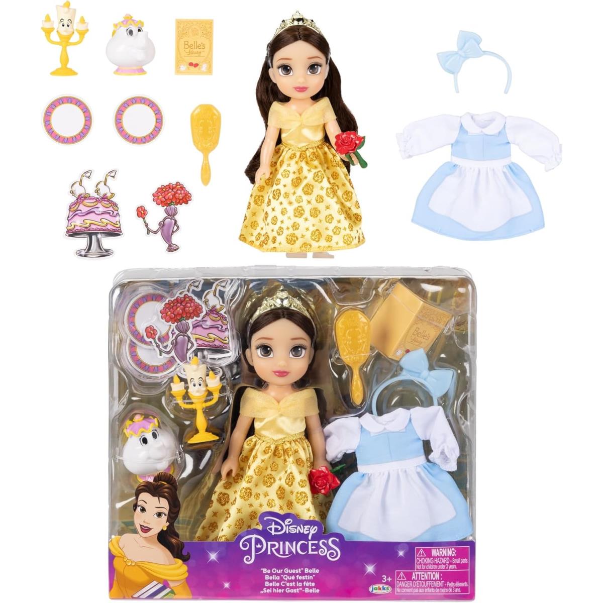 Disney Princess Be Our Guest Petite Belle Doll with Mrs. Potts Lumiere Toy
