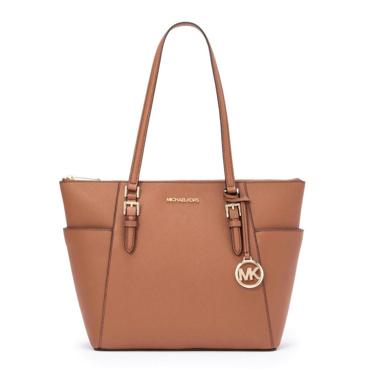 Michael Kors Charlotte Large Top-zip Tote Bag Luggage (Saffiano)