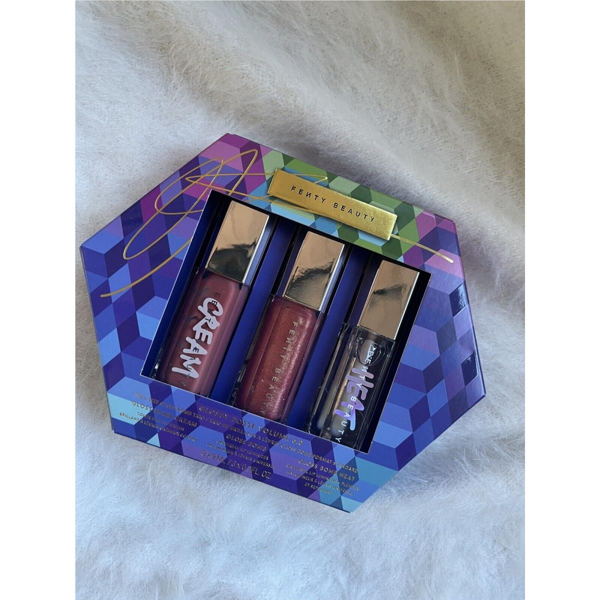Fenty Beauty Holiday LE Glossy Posse Vol. 6 Bomb Gloss Lip Luminizer Trio