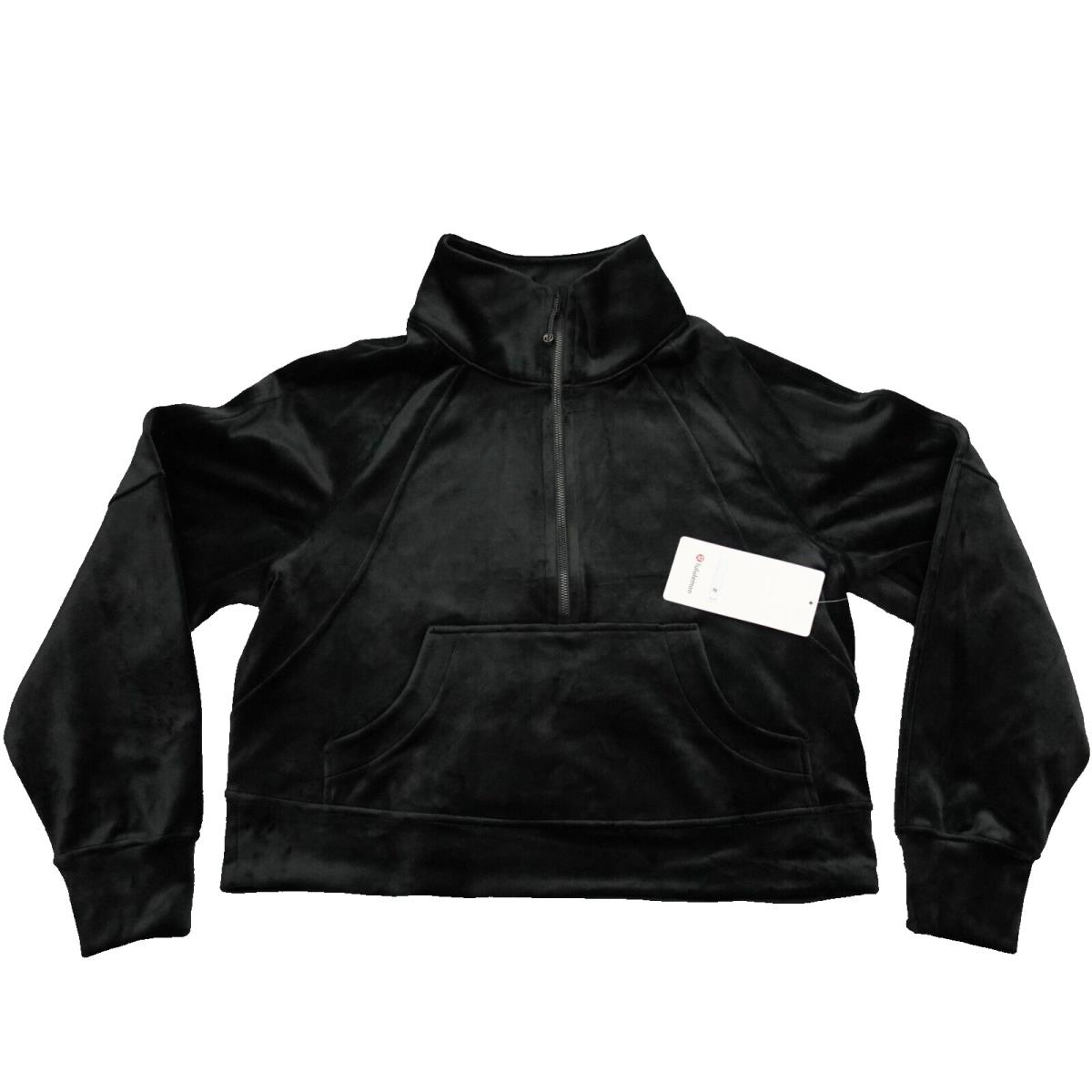 Lululemon Size M / L Scuba Oversized Funnel Neck Velvet Half Zip Black