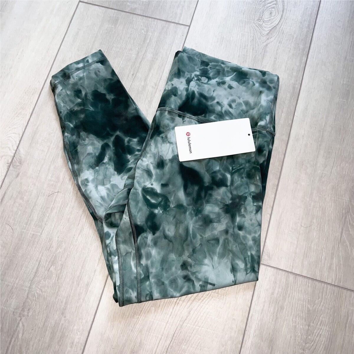 Women`s Lululemon Align Pant 25 Dysv Tie Dye Green Nulu SZ 14
