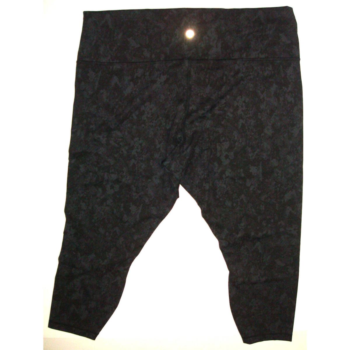 Lululemon Leggings 20 HR 25 Wunder Train Hideaway Camo Deep Coal Black