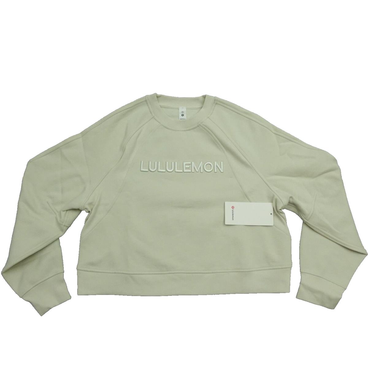 Lululemon Size M / L Scuba Oversized Sweatshirt Pullover Wordmark Bone