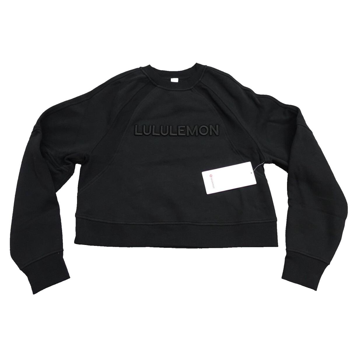 Lululemon Size Xl/xxl Scuba Oversized Sweatshirt Pullover Wordmark Black