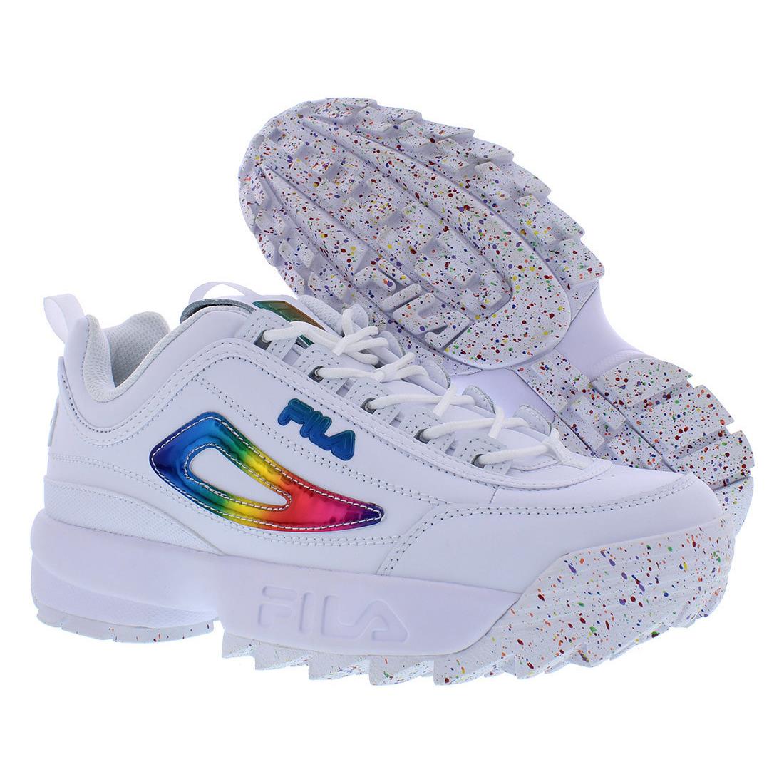 Fila Disruptor II Pride Womens Shoes Size 5 Color: White/red/red Orange