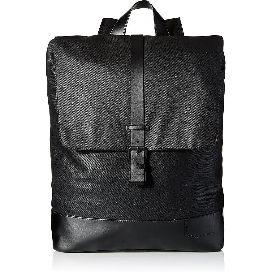 Calvin Klein Men`s Coated Canvas Backpack One Size/black F3 A703T
