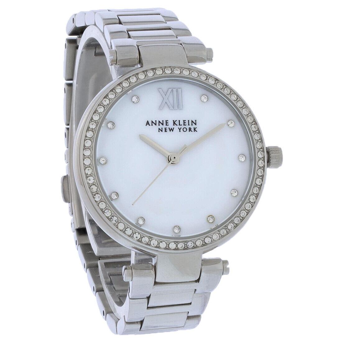 Anne Klein Women`s Stainless Steel Crystal Quartz Watch 12-2353MPSV