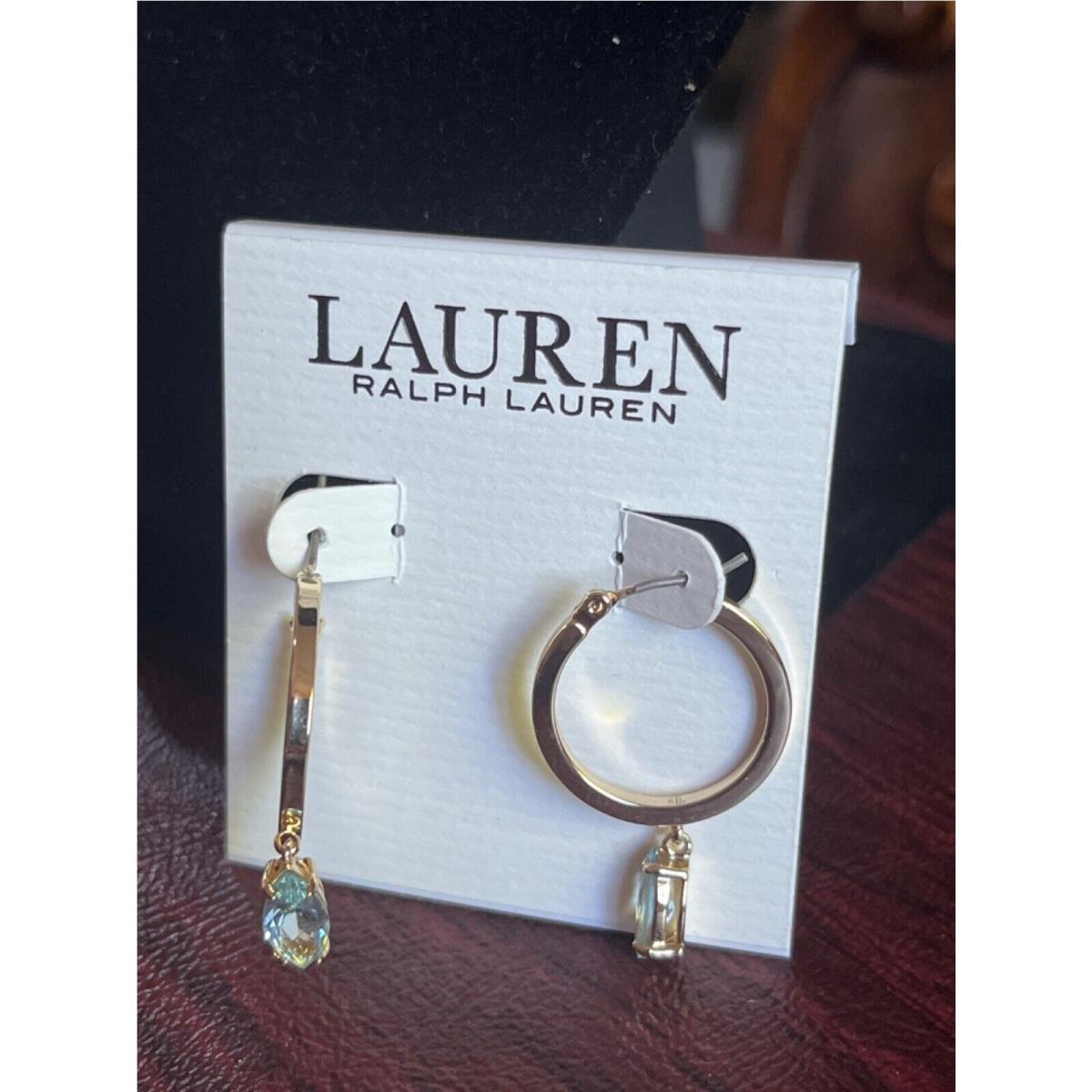 Lauren Ralph Lauren Jewelry Select 50+ Necklace Earring Bracelet $35-$98 Earring, Gold Hoop Blue Stone Drop