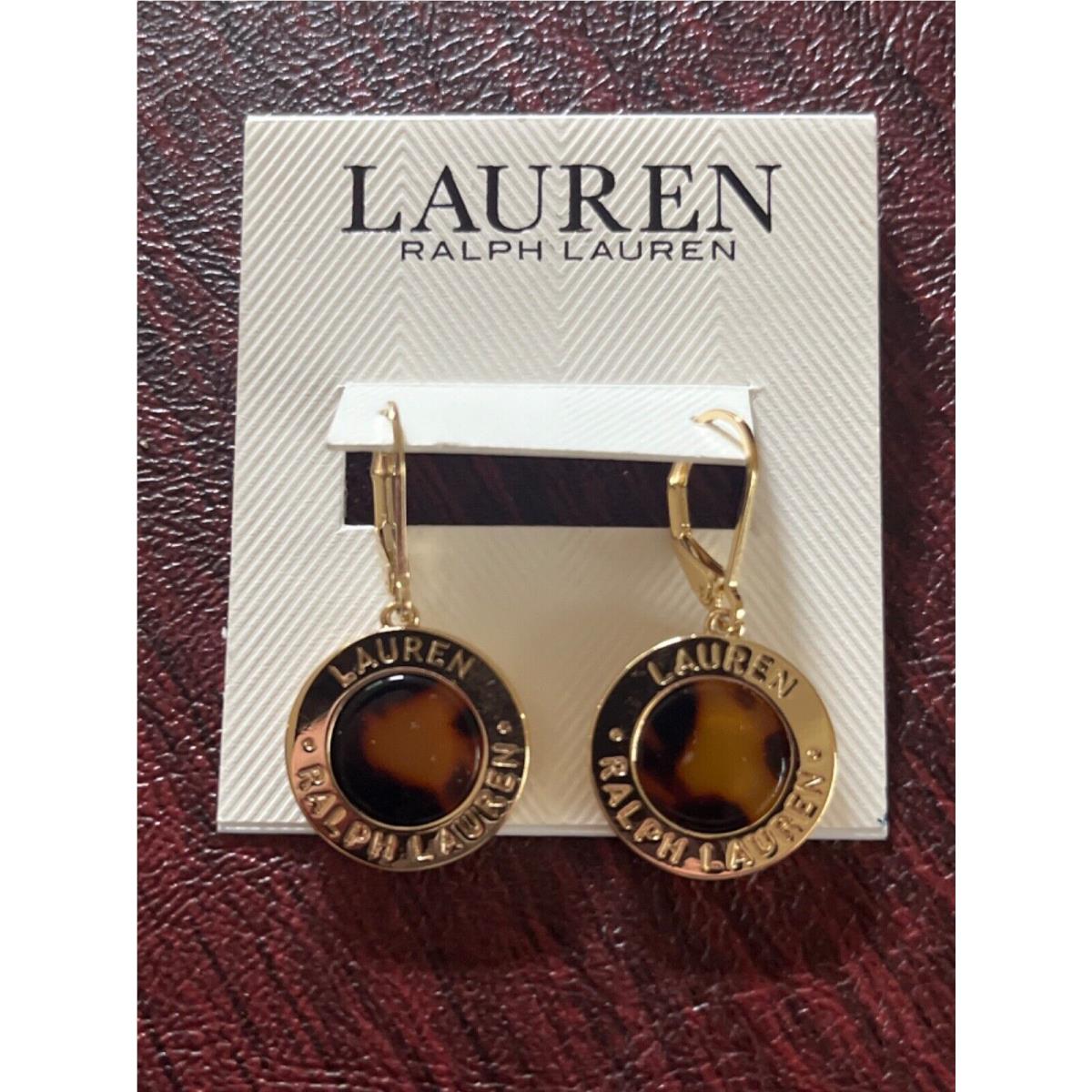 Lauren Ralph Lauren Jewelry Select 50+ Necklace Earring Bracelet $35-$98 Earring, Tortoise Logo Round Disk, Pierced