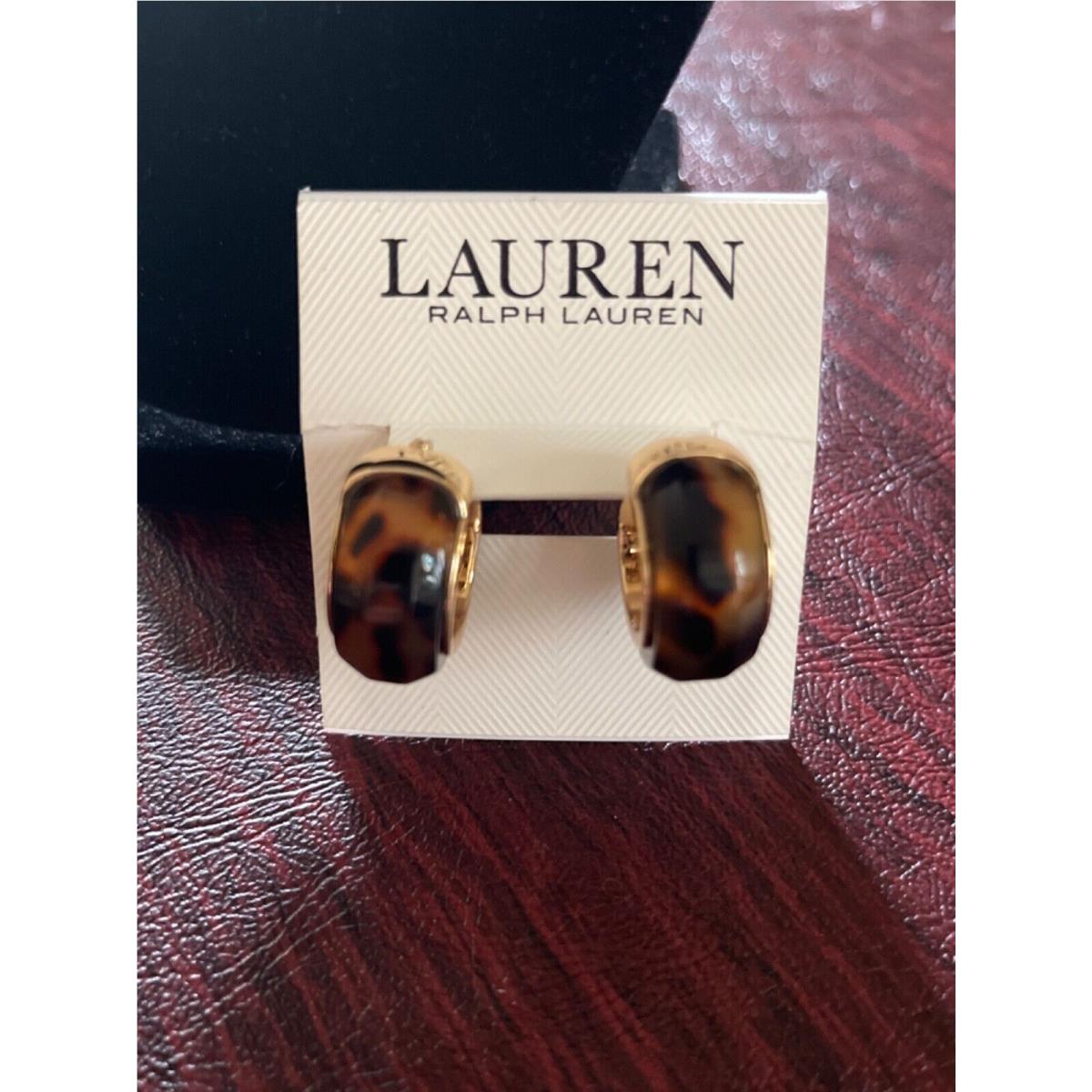 Lauren Ralph Lauren Jewelry Select 50+ Necklace Earring Bracelet $35-$98 Earring, Tortoise Thick Hoop, Pierced