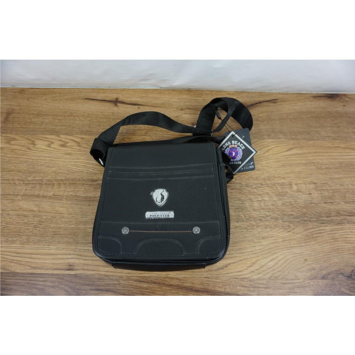 Ralph Lauren Long Beach Polo Club Black Crossbody Messenger Bag LB-220
