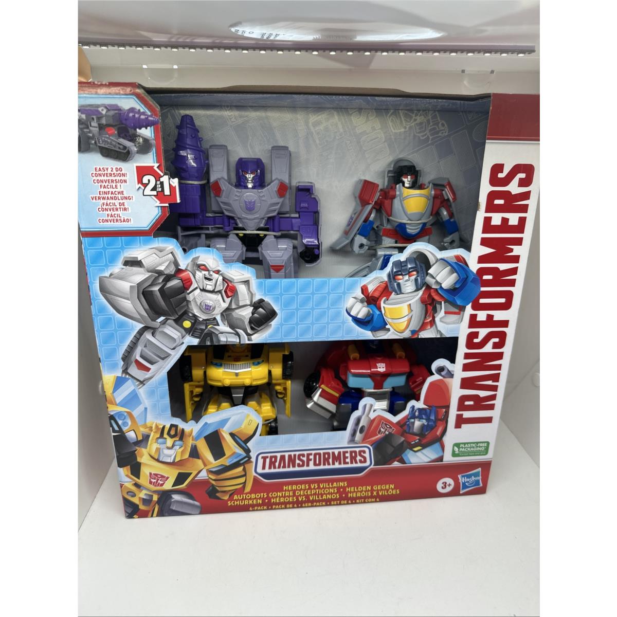 Transformers Heroes vs Villains 4-Pack Autobot and Decepticon Action Figure
