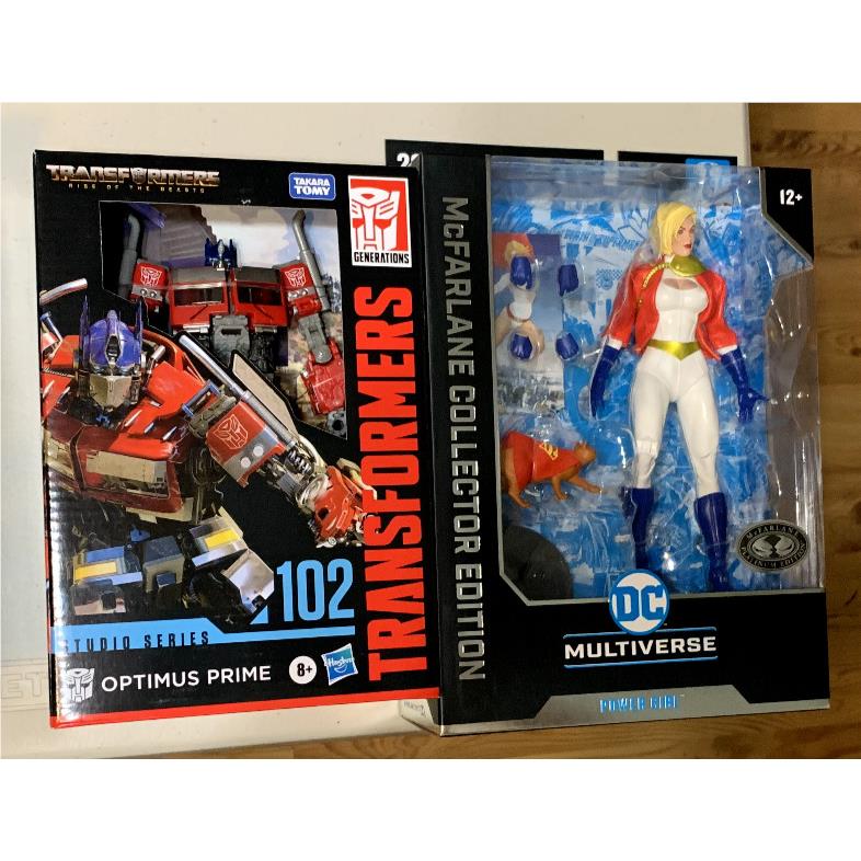 Mcfarlane DC Power Girl 31 Chase Platinum Optimus Prime Studio 102 -lot 2