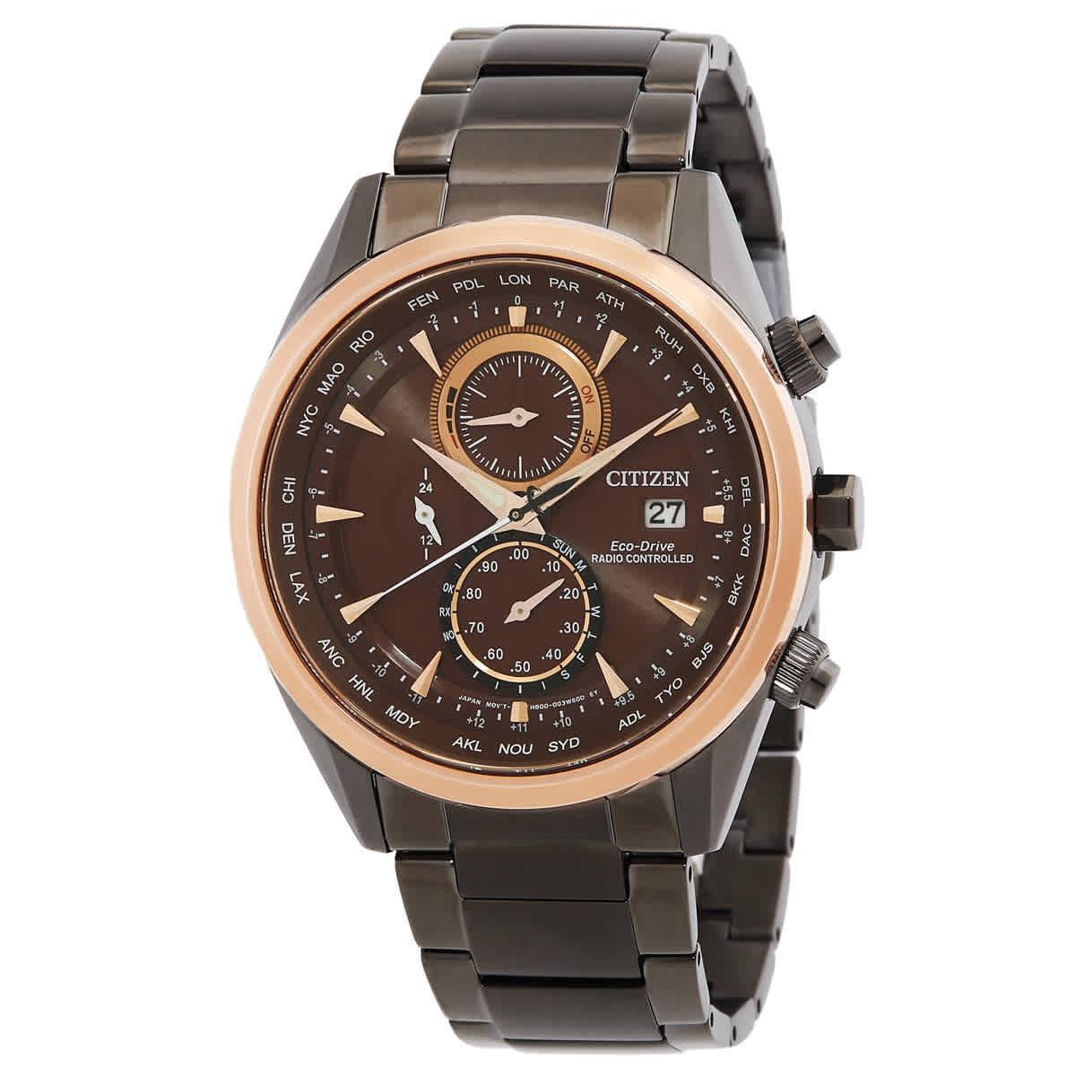 Citizen Perpetual Chronograph Red Dial Men`s Watch AT8267-86X