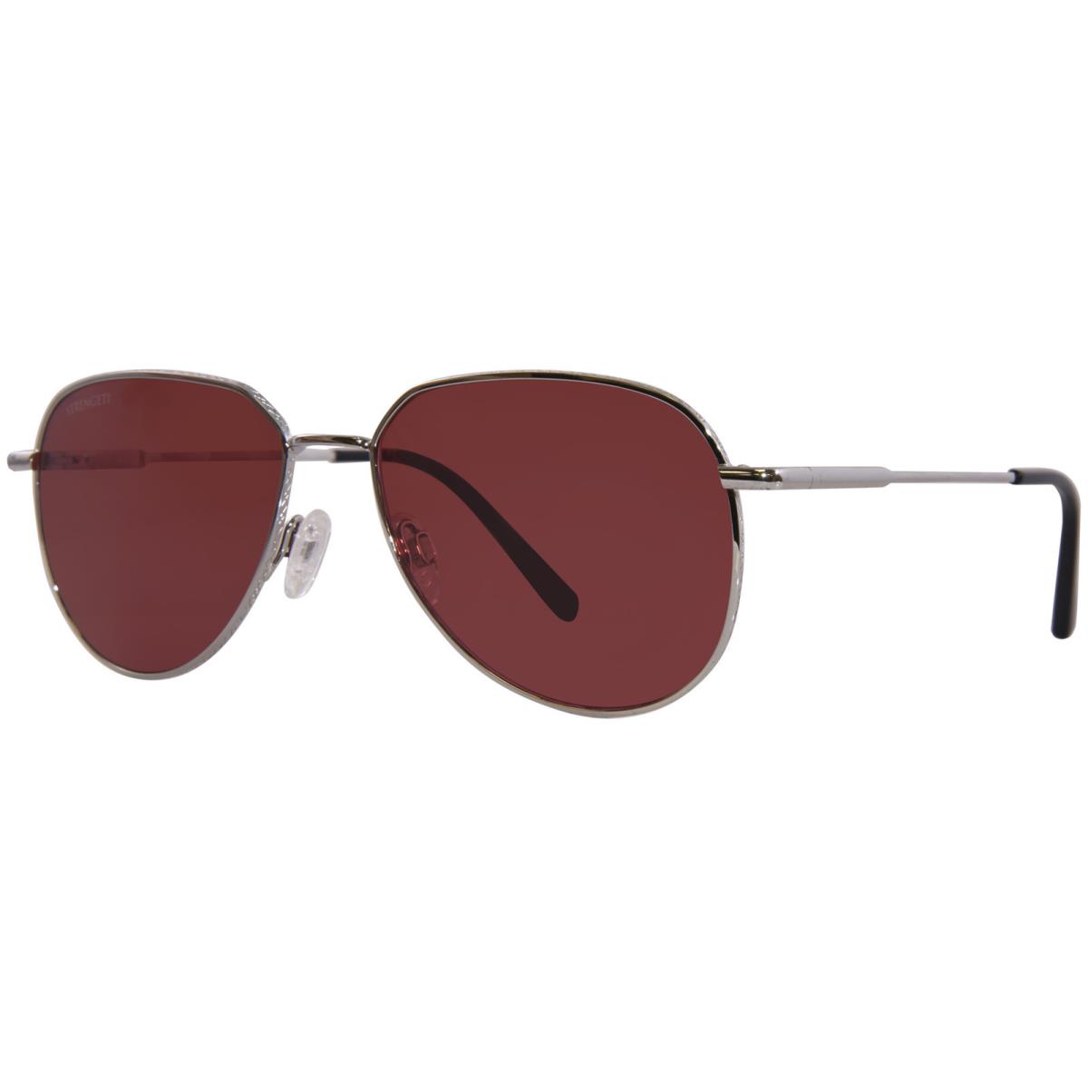 Serengeti Haywood SS543005 Sunglasses Shiny Silver/polarized Sedona Lenses 56mm