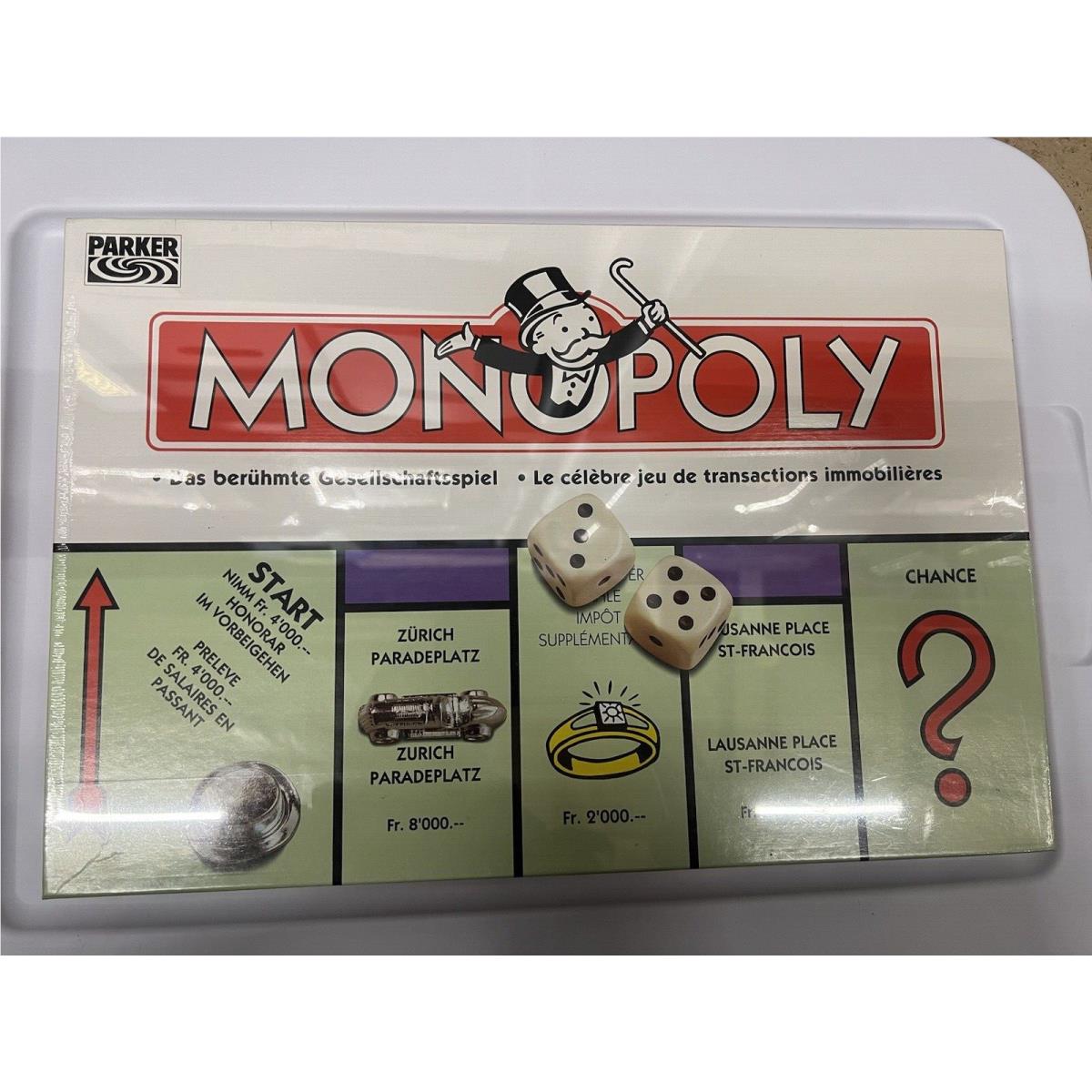 1988 Monopoly German Edition Old Stock