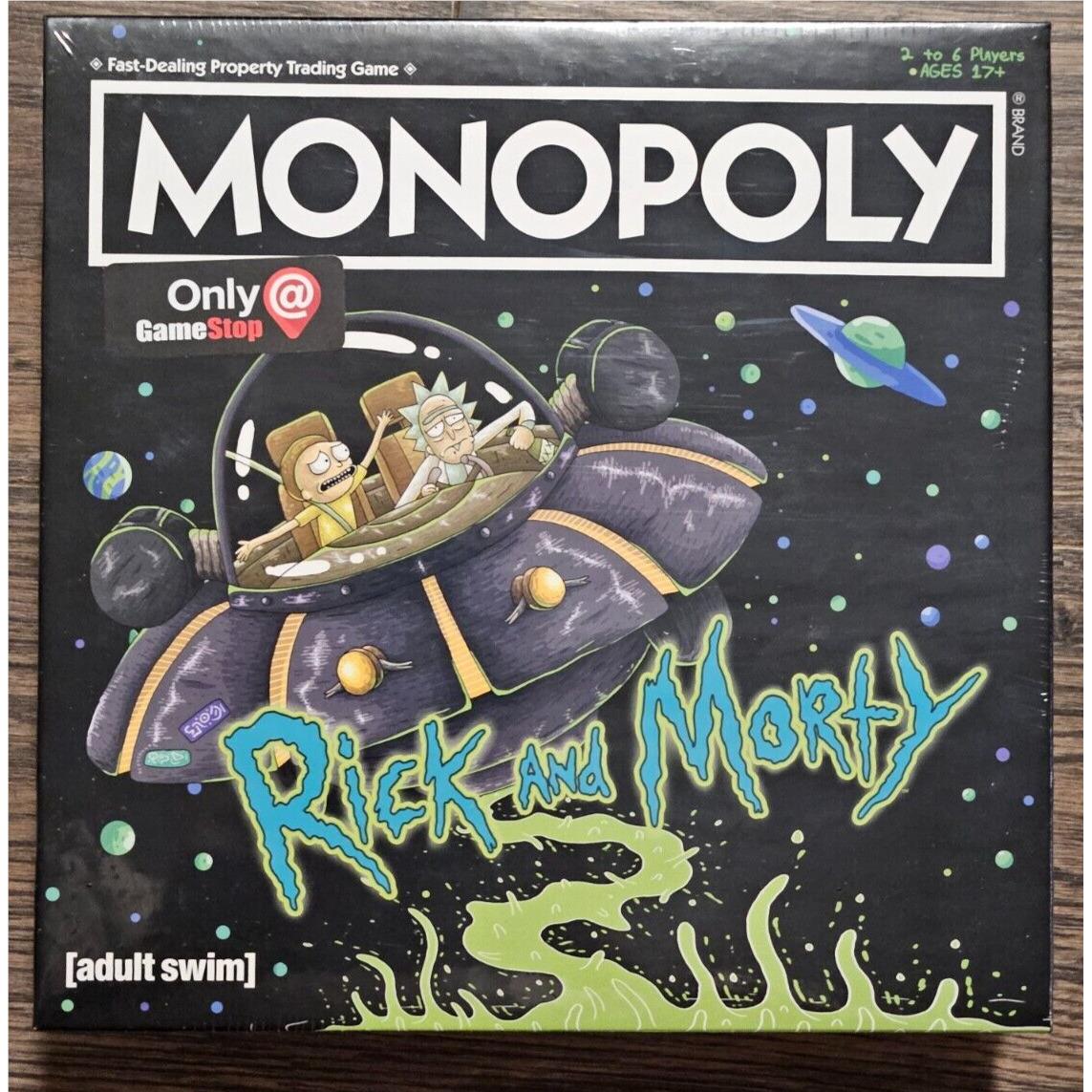 Rick and Morty Monopoly Gamestop Exclusive Edition Adult Swim