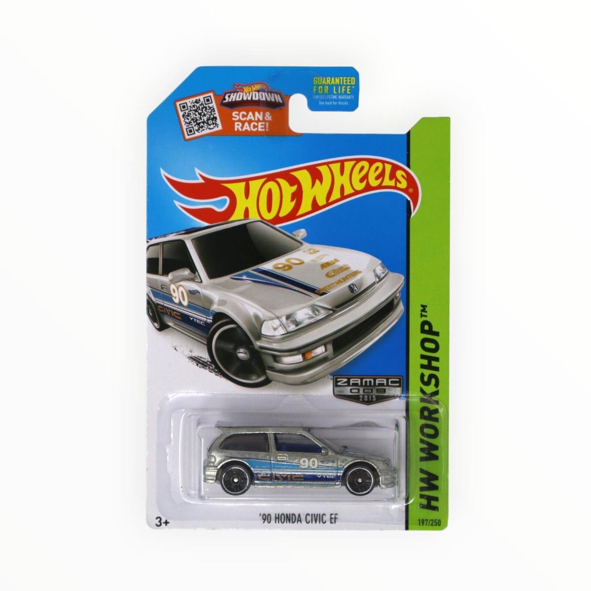 Hot Wheels `90 Honda Civic EF 197/250 - Zamac - 2015 Mainline A