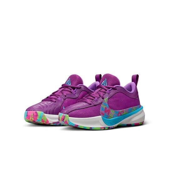 Nike Zoom Freak 5 (gs) DZ4486-500 Zoom Freak 5 GS DZ4486-500 Sneakers Kids 4Y Plum Basketball Shoes TF4949 - Purple
