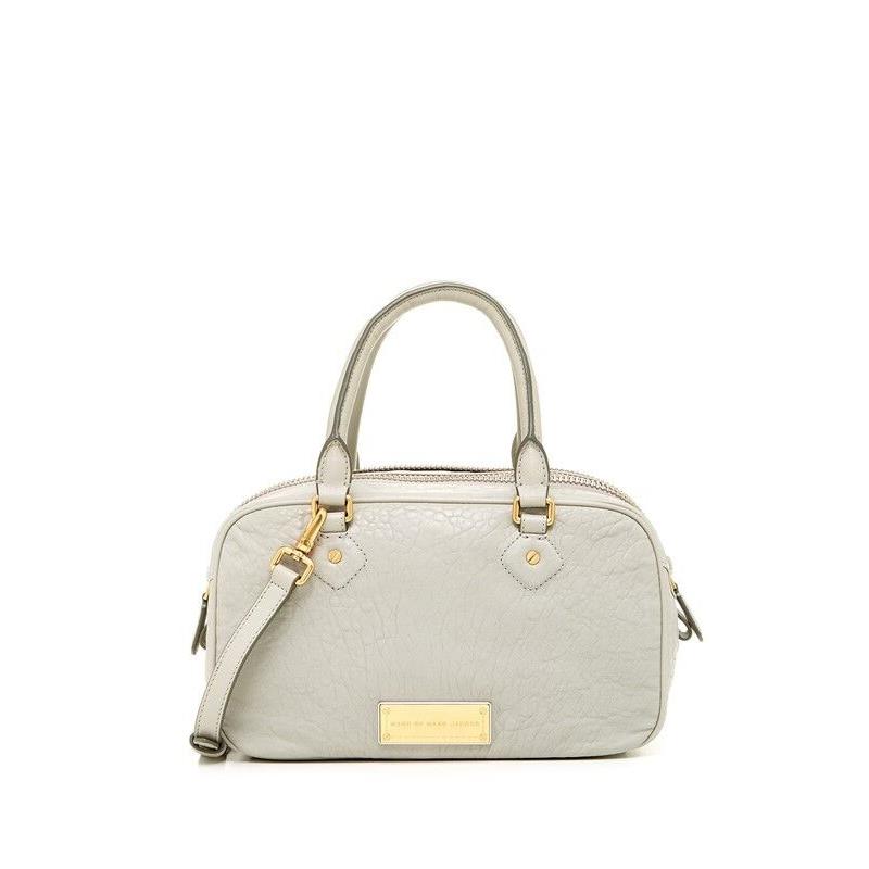 Marc by Marc Jacobs Valentina Washed Up Leather Satchel Handbag Gray