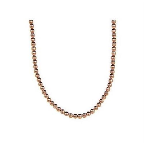 Michael Kors Polished Rose Gold Tone Multi Beads Necklace+logo MKJ2203
