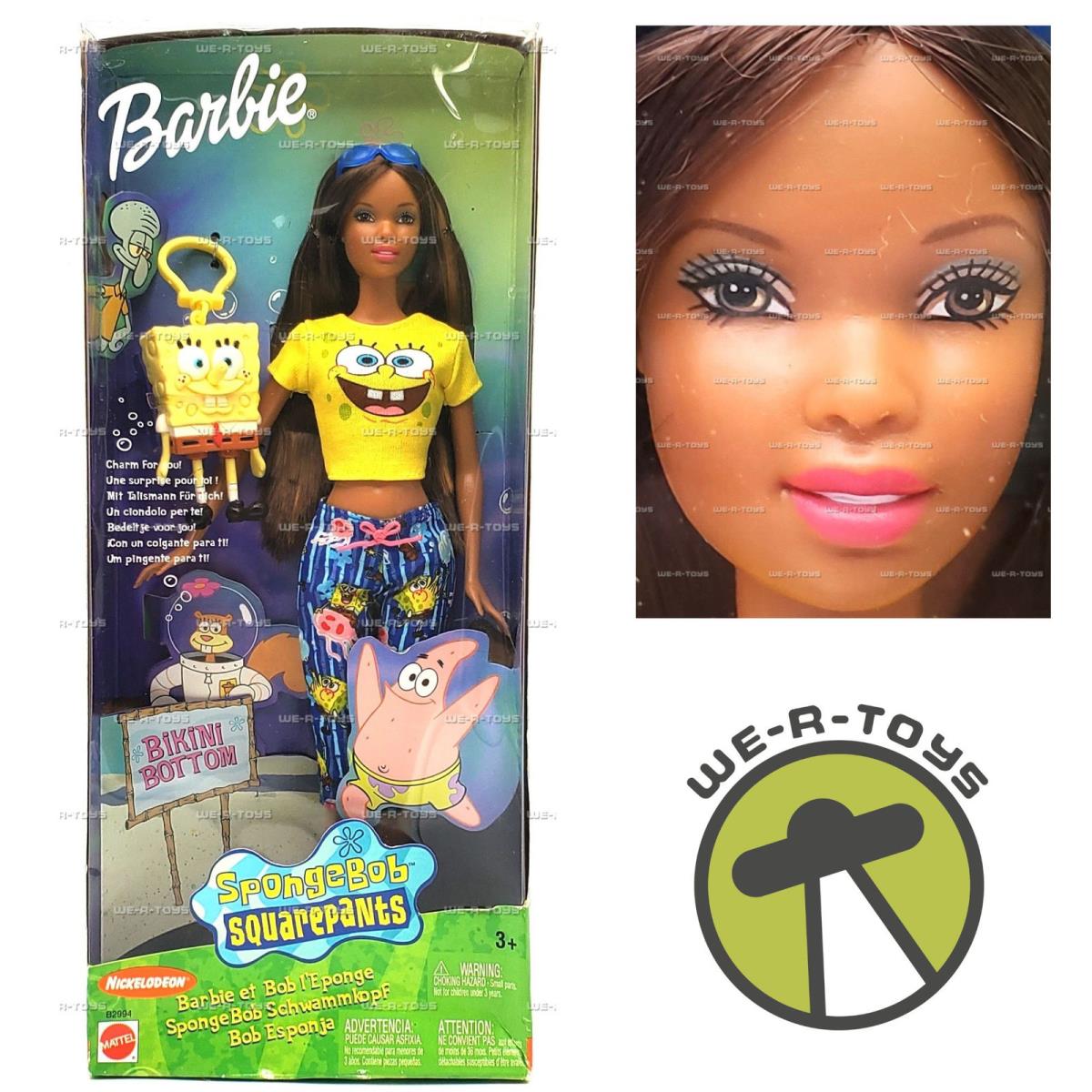 Barbie Loves Spongebob African American Doll International 2002 Mattel B2994