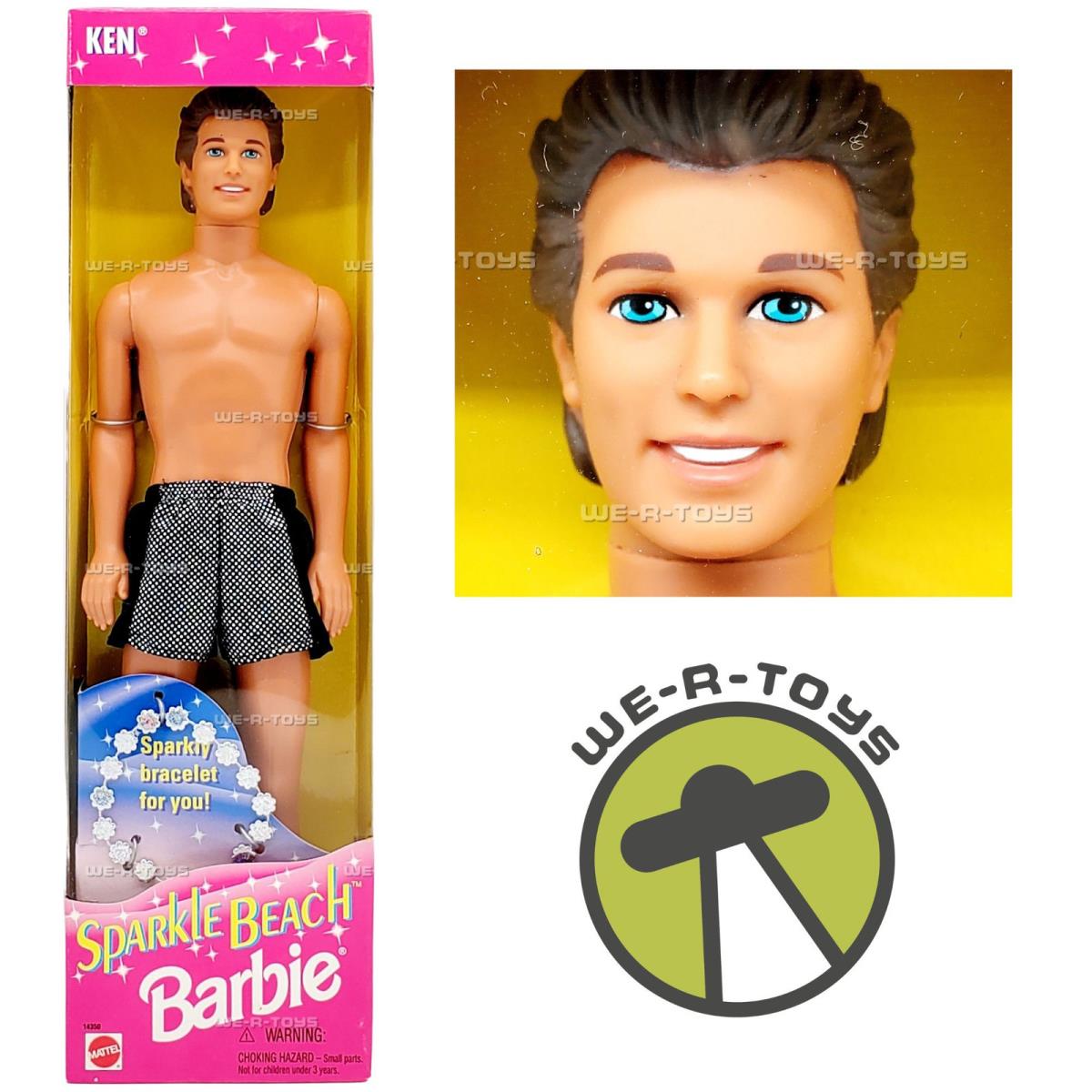 Barbie Sparkle Beach Ken Doll with a Bracelet For You 1995 Mattel 14350