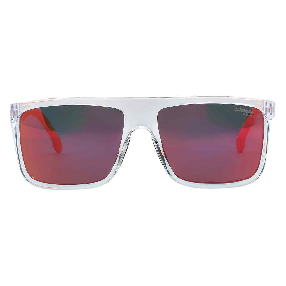 Carrera Red Multilayer Browline Men`s Sunglasses Carrera 8055/S 0900/UZ 58