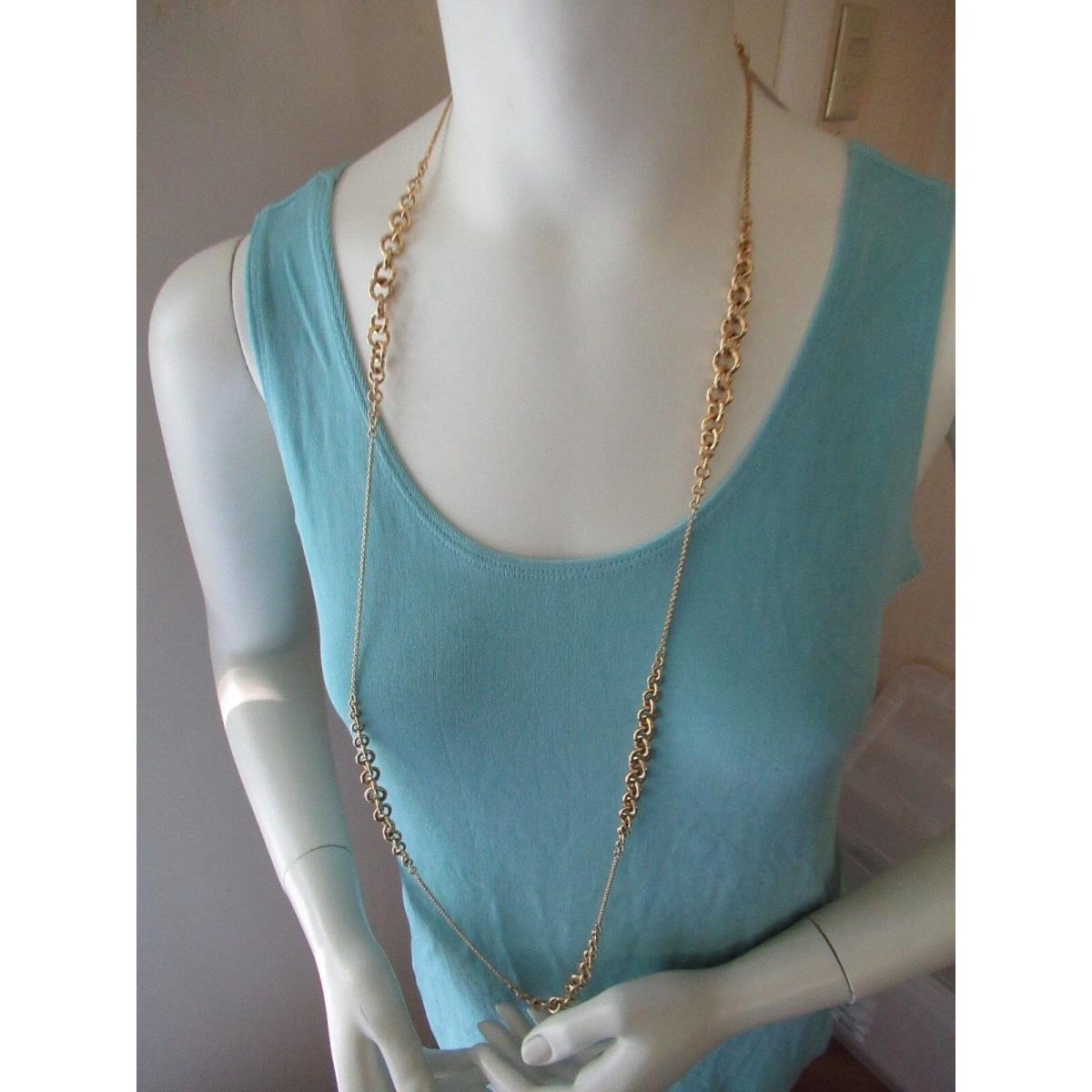 Michael Kors Holiday Lux Gold Tone Chain Link Necklace- MKJ6042710-$145